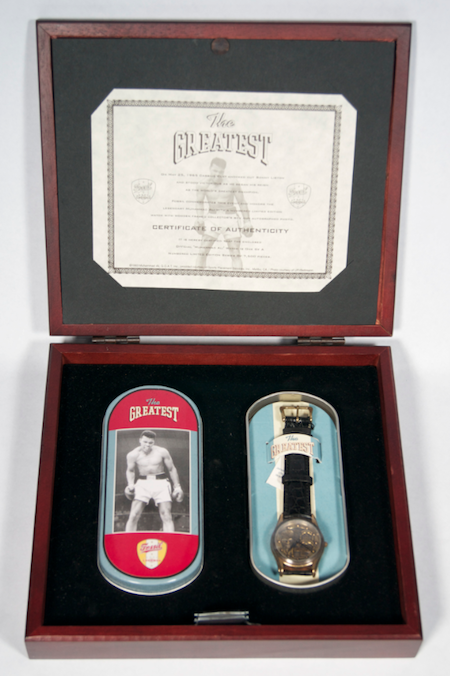 Muhammad Ali Fossil Watch in a Mahogany Case / MAKE OFFER